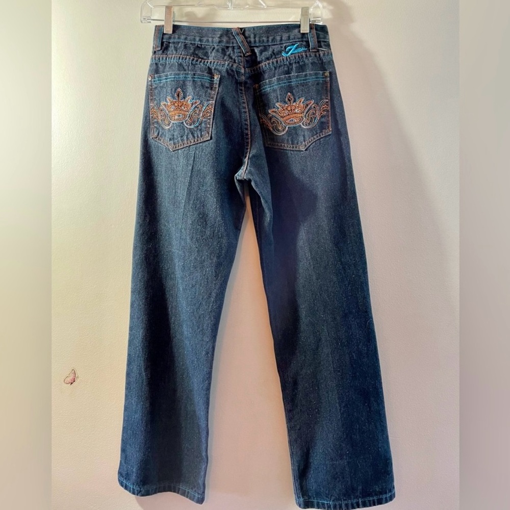 Vintage Jinzu Y2K Boy's 16 Streetwear High Rise Embroidered Skaters Jeans GUC